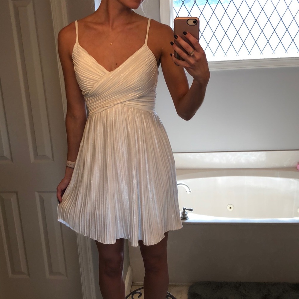 Cream and Gold formal dress